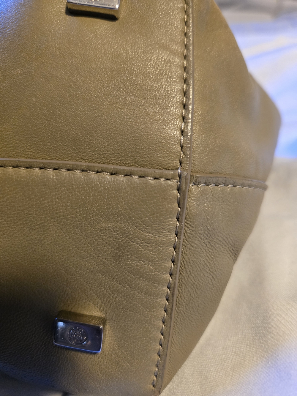 The ROW Ruched Handle Bag in Sage - Picture 6 of 15